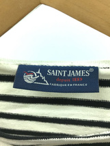 SAINT JAMES◆長袖Tシャツ/XXS/コットン/WHT/ボーダー_画像3