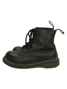 Dr.Martens◆レースアップブーツ/UK5/BLK/レザー/7ホール/ENGLAND製/使用感有