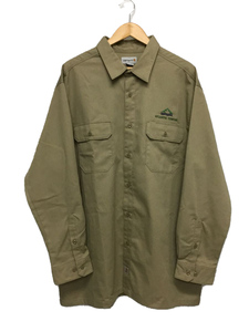 Carhartt◆長袖シャツ/2XL/コットン/CML/無地/S224KHI/ワ-カータイプ/胸よごれ/大きめ