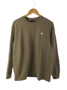 THE NORTH FACE◆L/S NUPTSE COTTON TEE_ロングスリーブヌプシコットンティー/M/コットン/BRW