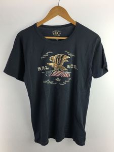 RRL◆Tシャツ/M/コットン/ブルー/イーグル/ガーメントダイコットン