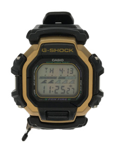 CASIO◆クォーツ腕時計・G-SHOCK/デジタル/ラバー/GLD/BLK