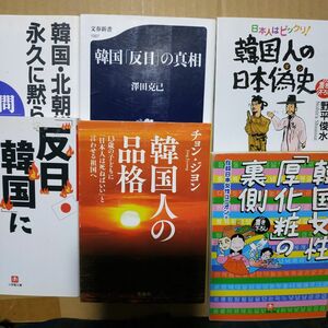 韓国6冊 韓国反日の真相 韓国人の日本偽史 韓国黙らせる100問100答 反日に未来はない 韓国人の品格 韓国女性厚化粧の裏