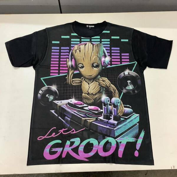 SR12E1. デザインTシャツ XXXLサイズ　Guardians of the Galaxy ⑤ ガーディアンズオブギャラクシー　GROOT グルート　半袖Tシャツ