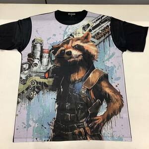 SR12E3. デザインTシャツ　XXXLサイズ　Guardians of the Galaxy 20 ガーディアンズオブギャラクシー ROCKET ロケット　プリントTシャツ