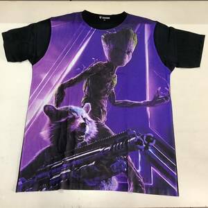 SR12D1. デザインTシャツ　XXLサイズ　Guardians of the Galaxy ② ガーディアンズオブギャラクシー　ROCKET ロケット　GROOT グルート