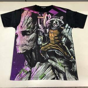 SR12D1. デザインTシャツ　XXLサイズ　Guardians of the Galaxy ④ ガーディアンズオブギャラクシー ROCKET ロケット　GROOT グルート