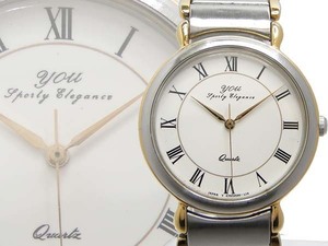 本物 ORIENT オリエント You Sporty Elegance メンズ腕時計 SS/GP クオーツ ボーイズ腕時計 ジャンク品