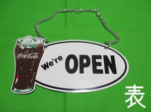 コーラ　看板　OPEN CLOSED　開店　閉店　メッセージボード　希少　レア　コレクターズアイテム