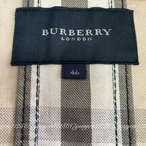 極美品　大きいサイズ／BURBERRY バーバリーロンドン／ノーカラーデニムジャケット　Gジャン／サイズ46_画像6