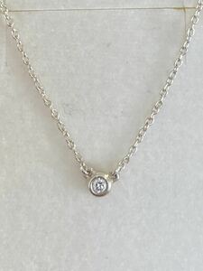 新品 正規品 ティファニー tiffany&co. ネックレス ♪プレゼント仕様♪バイザヤード ダイヤモンド 0,05ct シルバー ケース巾着 紙袋リボン