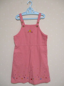 ■ ミキハウス ■ 可愛いジャンバースカート 130cm ピンク