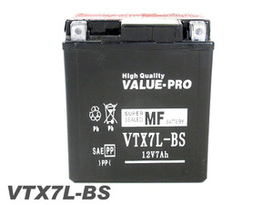 VTX7L-BS 即用バッテリー ValuePro / 互換 YTX7L-BS エリミネー ター250V KLE アネーロ ジェベル 250 ジュベル125 KLE250