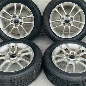 22年式バリ溝。ENKEI製。HONDA Modulo 純正オプション 16インチ×6J +49 5H-114.3 MINERVA 205/55R16 ラジアル4本。ステップワゴン他等に。