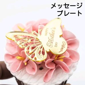 母の日 メッセージプレート 2枚 フラワーピック メッセージピック ケーキピック