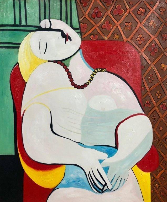 ◆Arte moderno◆Pintura☆Pintura al óleo☆No.F20 el sueño Picasso/copia☆Para cambiar la imagen de tu habitación, cuadro, pintura al óleo, otros