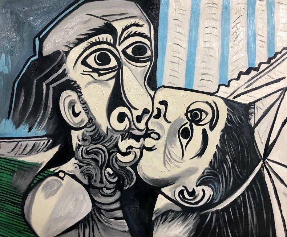 ◆فن حديث◆لوحة☆لوحة زيتية☆رقم F20 O beijo Picasso/نسخة☆لتغيير صورة غرفتك, تلوين, طلاء زيتي, آحرون