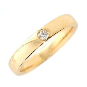 [ free shipping ][ genuine article ]4*C* diamond ring *K18YG yellow gold *6 number * has been finished * lady's * pin key ring * stylish *