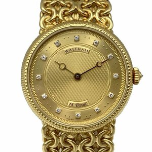 WALTHAM/ Waltham чистое золото обратная сторона каркас 18K полная масса :80.74g механический завод мужские наручные часы 