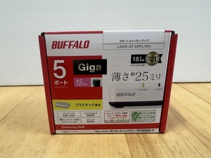 新品未開封◆BUFFALO バッファロー 5ポートスイッチングハブ LSW6-GT-5EPL/WH ホワイト◆