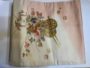 名古屋帯　★正絹　刺繍　訪問着　和装　花柄