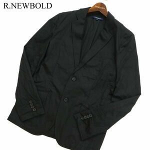 R.NEWBOLD ポールスミス 通年 ストライプ★ ストレッチ 2B アンコン テーラード ジャケット Sz.M　メンズ 黒　C3T02766_3#O