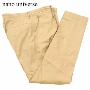 nano universe ナノユニバース 春夏 【Adaptation】 カルゼ 麻混 リネン混★ ストレッチ スラックス パンツ Sz.L　メンズ　C3B01555_4#P