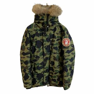 [A BATHING APE 1st camo 2017AW down jacket coat camouflage BAPE Canada Goose sampling regular goods A Bathing Ape S]