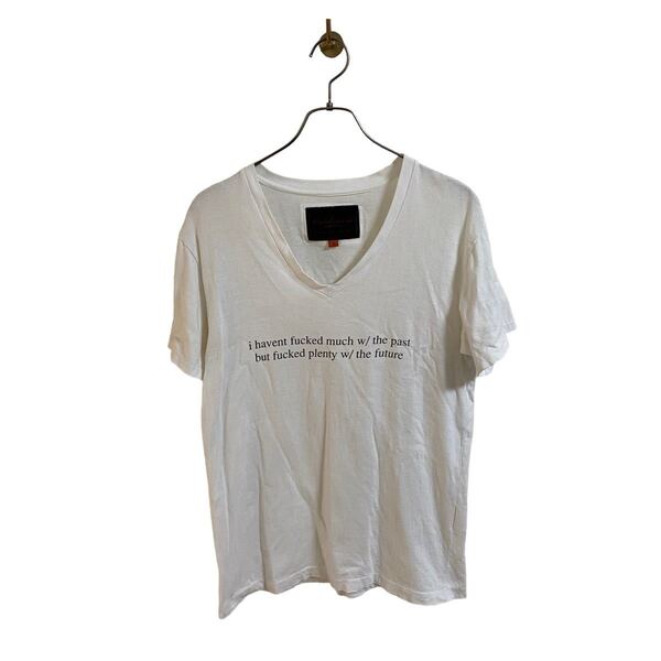 【アンダーカバー UNDERCOVERISM 2005AW arts&crafts期 パティスミス 英詞 Vネック Tシャツ サイズ2 scabut期 5685 jonio ホワイト】