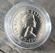 1965年 アンティーク イギリス 英国ラッキー6ペンスコインカプセル付本物 ブリティッシュ幸せシックスペンス コイン ラッキーウエディング_画像2