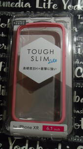 iPhone XR TOUGH SLIM LITE フレームカラー ピンク 側面に弾力性のあるTPU素材を背面に高硬度8Hのポリカーボネート素材使用 ELECOM 送140~