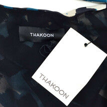 新品 未使用 タクーン ブルー グラフィカル シルク ドレス THAKOON 定価25万 ★ サイズ4(Mサイズ程）_画像7