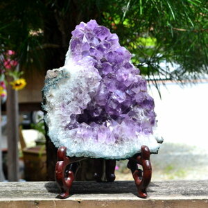 アメジスト原石 約3.3ｋｇ 紫水晶 置き物 塊 インテリア 【d1-t-4】