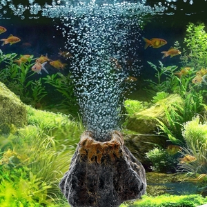  рыба бак структура . симуляция огонь гора аквариум аксессуары rockery орнамент аэрация насос Bubble Stone рефрижератор tool 