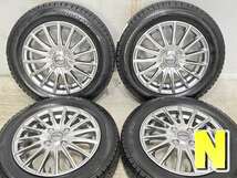 中古タイヤ スタッドレスタイヤ ホイールセット 4本セット 155/65R14 　 RACING FORCE 14x4.5 45 100-4穴 ブリヂストン ブリザック VRX2_画像1