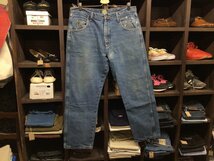 ビックサイズ CABELAS LINING CHECK DENIM PANTS OUTDOOR SIZE 36 カベラス デニム パンツ 裏地 チェック柄 アウトドア_画像1