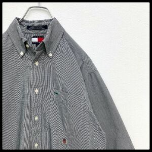 【入手困難】トミーヒルフィガー ヴィンテージ 90s ボタンダウン 長袖シャツ　メンズ　大きめSサイズ　TOMMY HILFIGER