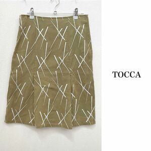 大人気 トッカ TOCCA オーリブカラー 総刺繍 ひざ丈スカート 4サイズ