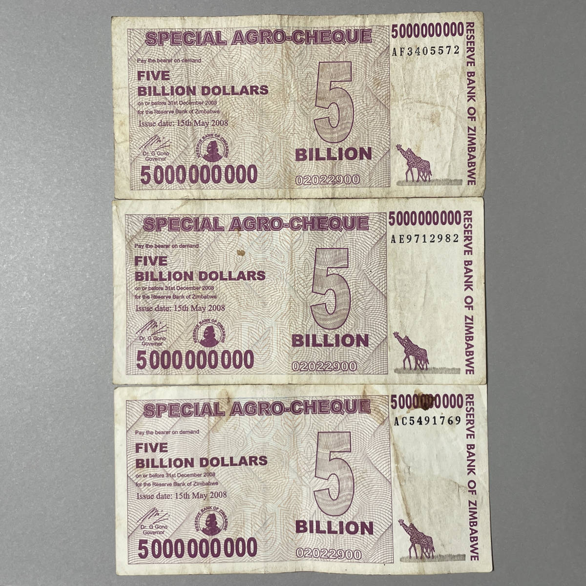 ついに再販開始!】 ジンバブエドル旧紙幣 100兆ドル札 1枚 本物 旧