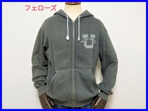 即決! 日本製 Pherrow's フェローズ フード付き フルジップスウェットシャツ メンズL (40-42)_画像1