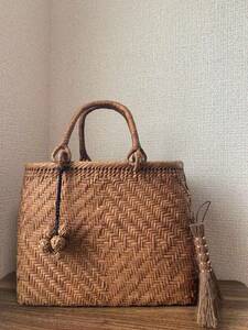  mountain .. basket bag handmade . bag small ... shape pattern charm * tawashi attaching 
