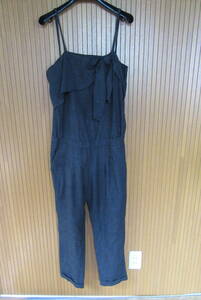 *FREE'S PHRASE black × gray overall M*