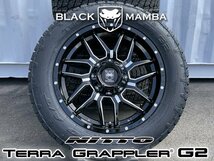 車検対応 GMC シエラ ハマーH3 タイタン アルマダ Black Mamba BM7 20インチタイヤホイール NITTO TERRA GRAPPLER G2 275/55R20 285/50R20_画像3