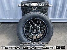 車検対応 GMC シエラ ハマーH3 タイタン アルマダ Black Mamba BM7 20インチタイヤホイール NITTO TERRA GRAPPLER G2 275/55R20 285/50R20_画像4