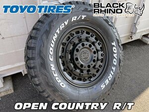 新品 数量限定 ブラックライノ JLラングラー JKラングラー 17インチタイヤホイール4本SET TOYO OPEN COUNTRY RT 285/70R17 ホワイトレタ