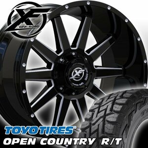 新品 20x10J FJクルーザー ハマーH3 XF OFFROAD XF219 20インチタイヤホイールセット TOYO OPEN COUNTRY RT 275/55R20 ホワイトレター