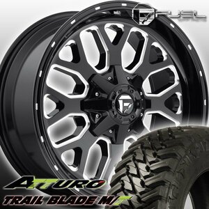 FUEL D588 Titan JEEP JKラングラー TJラングラー 20インチマッドタイヤホイールセット ATTURO TRAIL BLADE MT 285/50R20 33x12.50R20