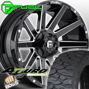 FUEL D615 Contra ハマー H2 H1 HUMMER 新品 20インチマッドタイヤホイールセット ATTURO TRAIL BLADE BOSS LT325/60R20 35x13.0R20