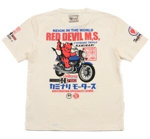 テッドマン×カミナリモータース/マッハⅢ/Tシャツ/ホワイト/XL/TDKMT-13/エフ商会