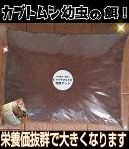 カブトムシの幼虫飼育・産卵に！ヒマラヤひらたけ菌床発酵マット！栄養価抜群なのでビッグサイズに！驚きの食い付き！小分け5リットル袋